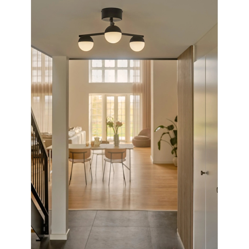 Nordlux - Πλαφονιέρα οροφής CONTINA 3xG9/5W/230V μαύρο