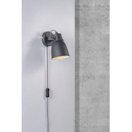 Nordlux - Προβολέας τοίχου ADRIAN 1xE27/25W/230V ανθρακί