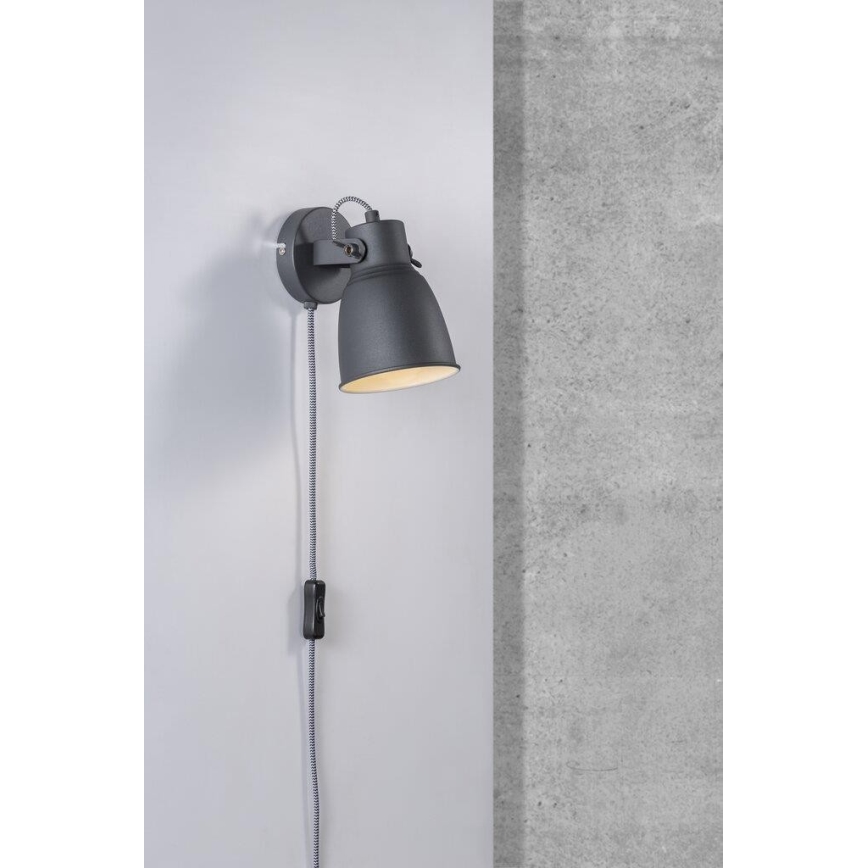 Nordlux - Προβολέας τοίχου ADRIAN 1xE27/25W/230V ανθρακί