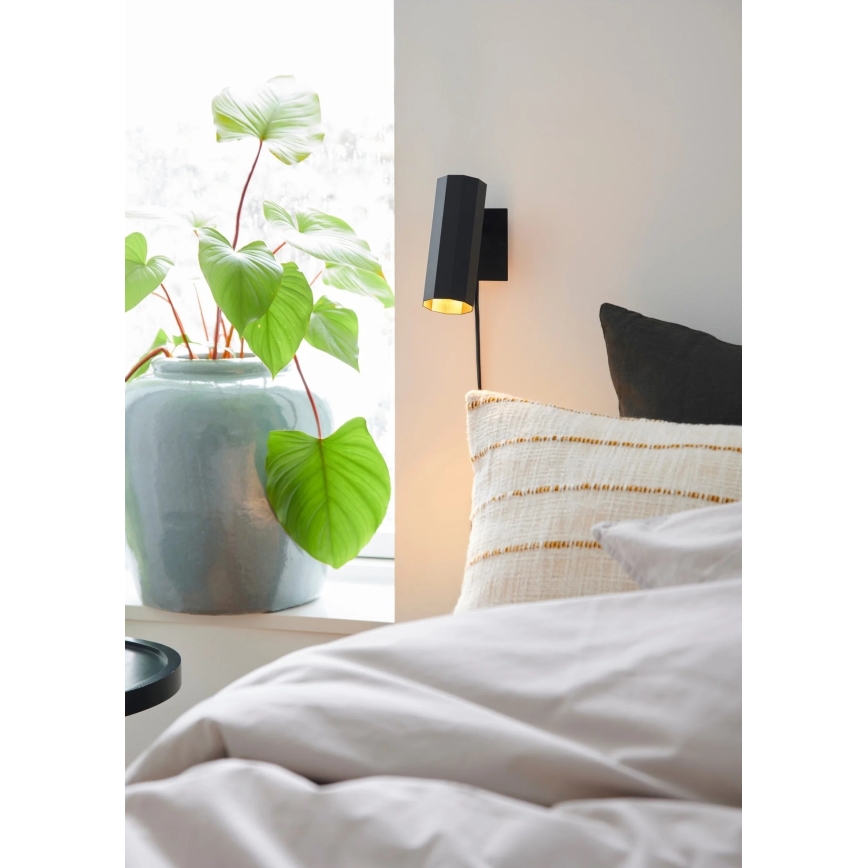 Nordlux - Προβολέας τοίχου ALANIS 1xGU10/15W/230V μαύρο