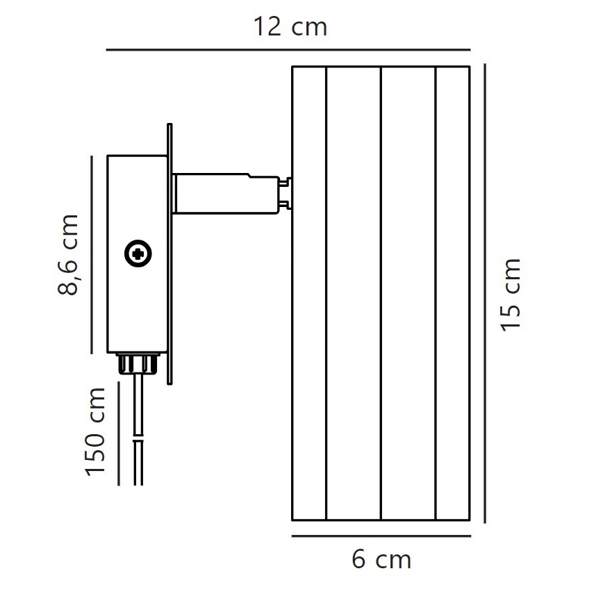 Nordlux - Προβολέας τοίχου ALANIS 1xGU10/15W/230V χρυσαφί