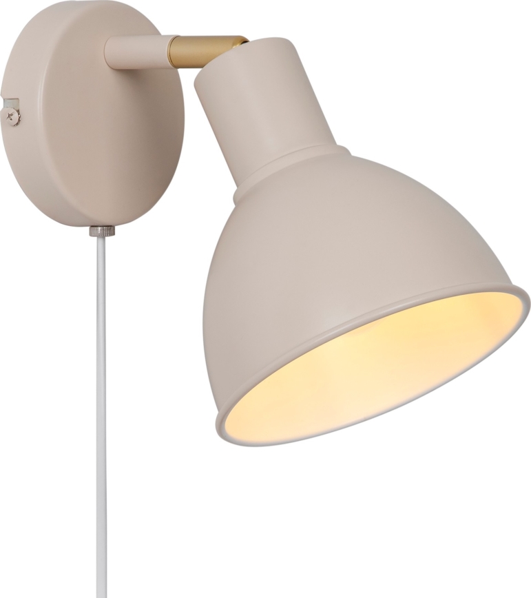 Nordlux - Προβολέας τοίχου POP 1xE27/18W/230V μπεζ