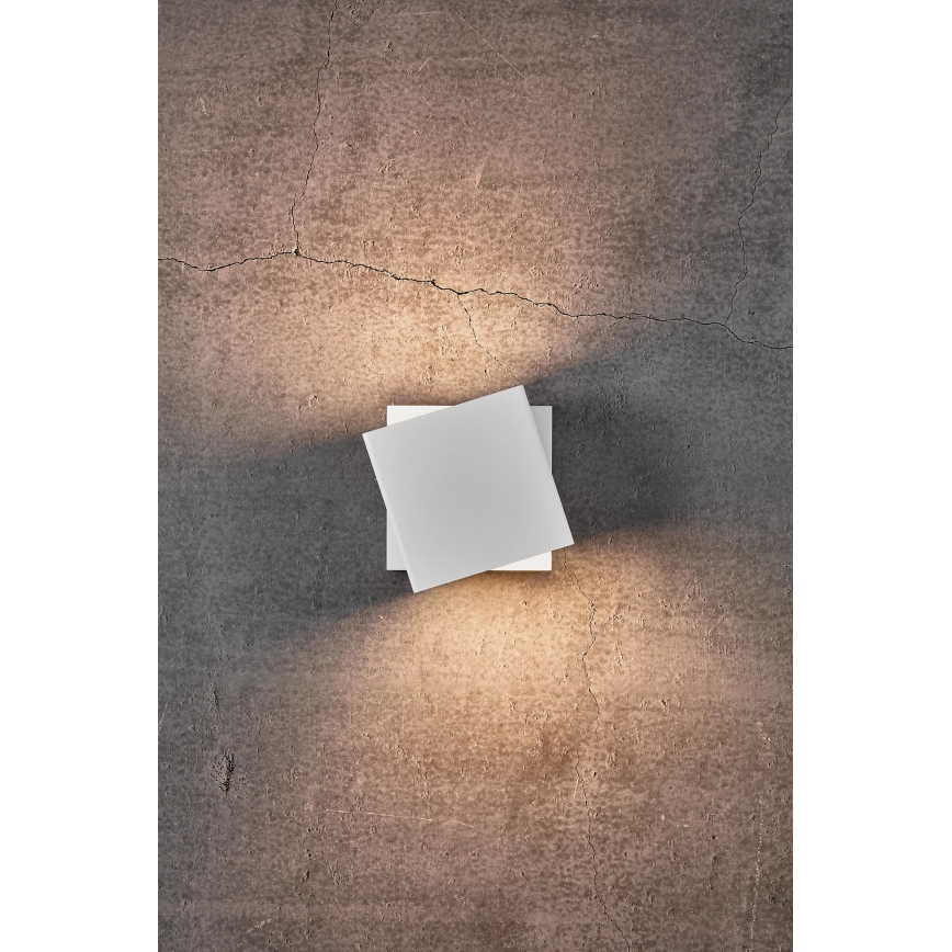 Nordlux - LED Ρυθμιζόμενο υπαίθριο επιτοίχιο φωτιστικό TURN LED/13,8W/230V IP54 λευκό
