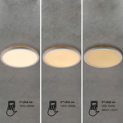 Nordlux - LED ρυθμιζόμενο φωτιστικό οροφής μπάνιου OJA LED/19W/230V 3000/4000K IP54 διάμ. 43 cm