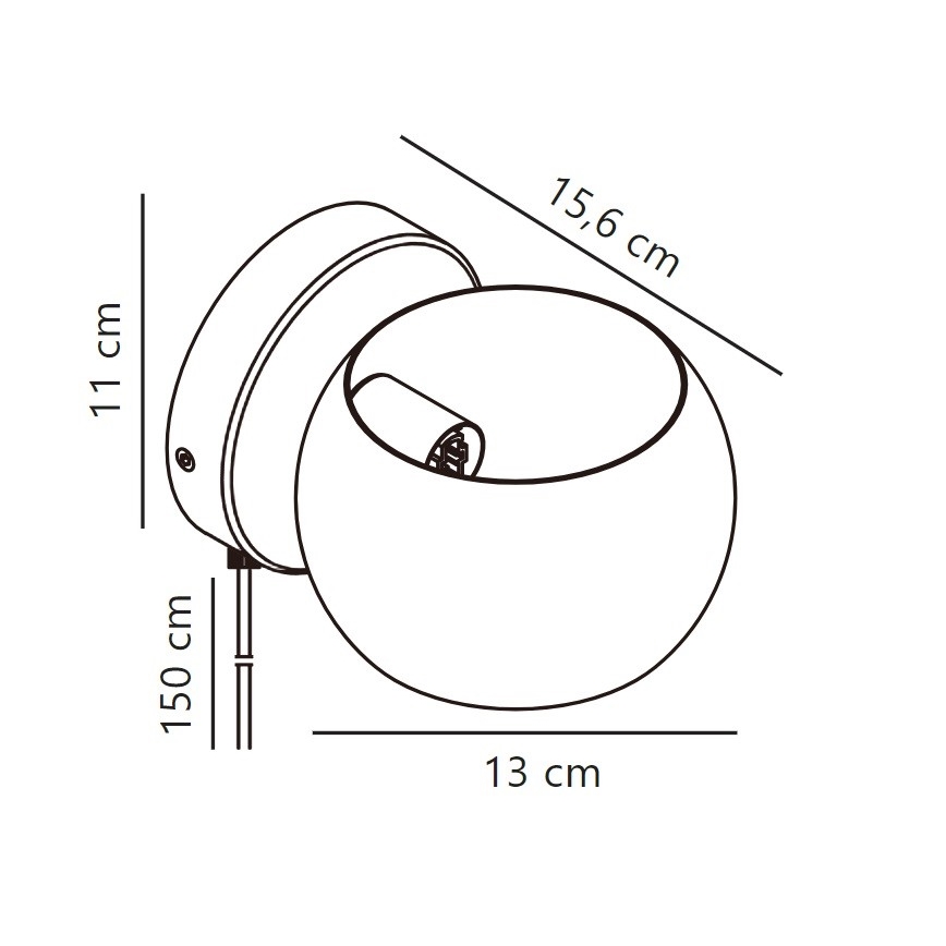 Nordlux - Ρυθμιζόμενο σποτ τοίχου BELIR 1xG9/5W/230V μπεζ