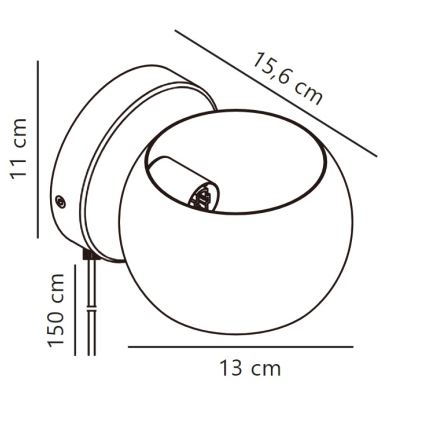 Nordlux - Ρυθμιζόμενο τοίχου φωτιστικό σποτ BELIR 1xG9/5W/230V λευκό