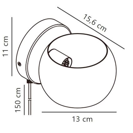Nordlux - Ρυθμιζόμενο τοίχου φωτιστικό σποτ BELIR 1xG9/5W/230V πράσινο