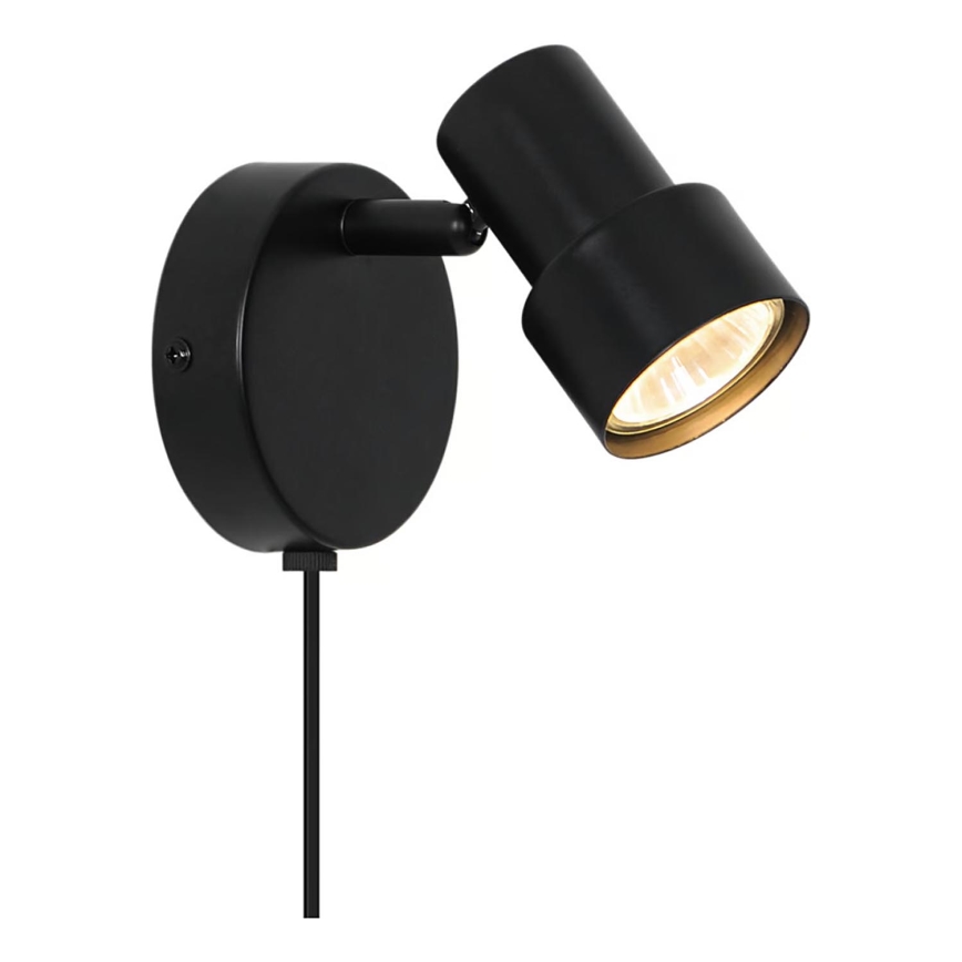 Nordlux - Σποτ τοίχου BOSTON 1xGU10/5W/230V μαύρο