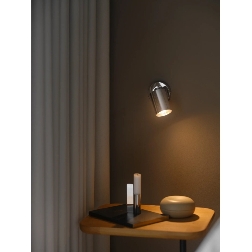 Nordlux - Σποτ τοίχου EXPLORE 1xGU10/7W/230V γυαλιστερό χρώμιο