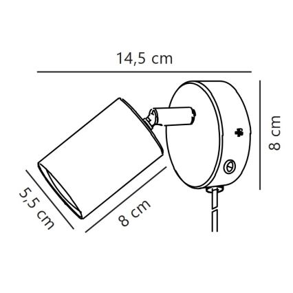 Nordlux - Σποτ τοίχου EXPLORE 1xGU10/7W/230V λευκό