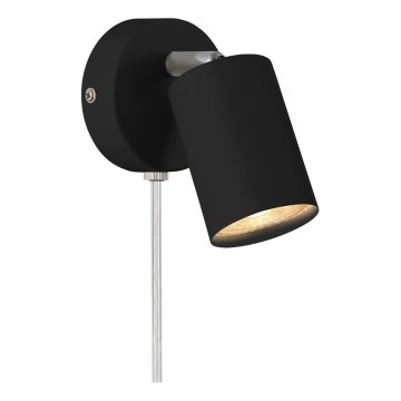 Nordlux - Σποτ τοίχου EXPLORE 1xGU10/7W/230V μαύρο