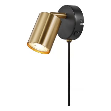 Nordlux - Σποτ τοίχου EXPLORE 1xGU10/7W/230V ορείχαλκος