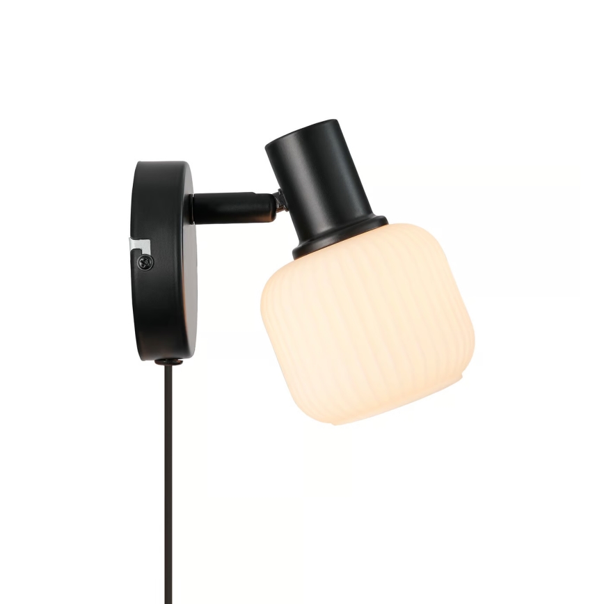Nordlux - Σποτ τοίχου MILFORD 1xE14/10W/230V μαύρο