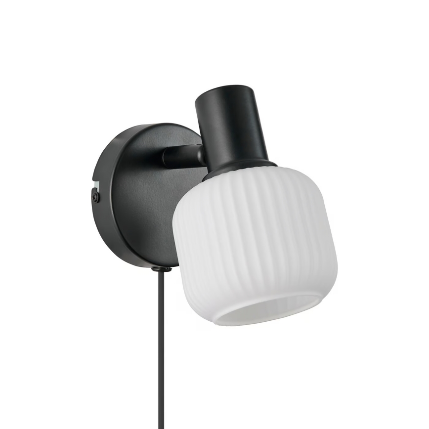 Nordlux - Σποτ τοίχου MILFORD 1xE14/10W/230V μαύρο