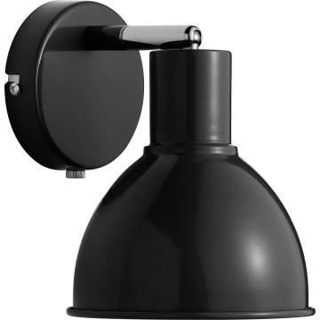 Nordlux - Σποτ τοίχου POP 1xE27/18W/230V μαύρο/γυαλιστερό χρώμιο