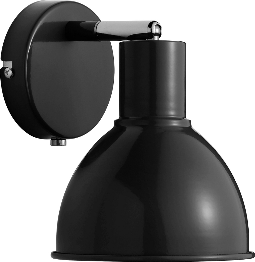 Nordlux - Σποτ τοίχου POP 1xE27/18W/230V μαύρο/γυαλιστερό χρώμιο