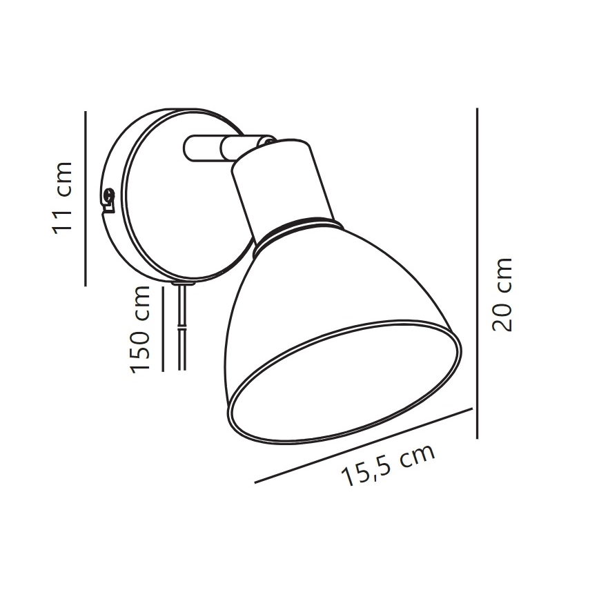 Nordlux - Σποτ τοίχου POP 1xE27/18W/230V μαύρο/γυαλιστερό χρώμιο