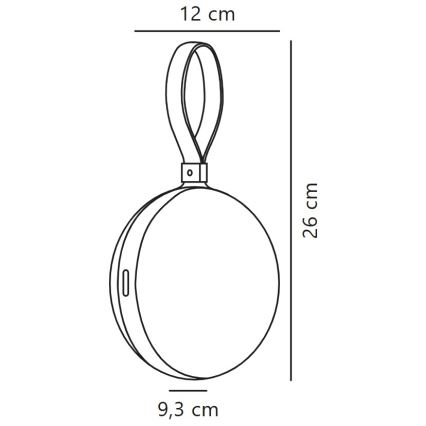 Nordlux - Φορητός επαναφορτιζόμενος λαμπτήρας LED LED/1W/3,7V IP54 κίτρινο