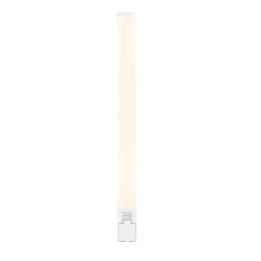 Nordlux - LED φωτισμός καθρέφτη μπάνιου με ενσωματωμένη πρίζα SJAVER LED/15W/230V IP44 60 cm λευκό