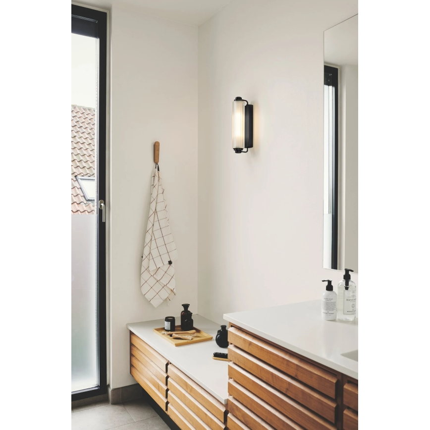 Nordlux - Φωτιστικό για καθρέφτη μπάνιου NIMAL 2xE14/25W/230V IP44 μαύρο