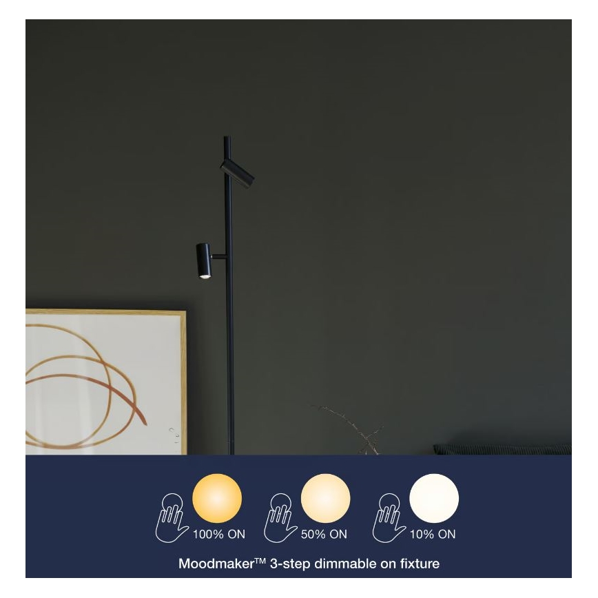 Nordlux - LED Dimming αφής επιδαπέδιο φωτιστικό OMARI 2xLED/3,2W/230V μαύρο