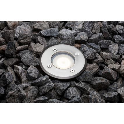 Nordlux - Φωτιστικό δρόμου εξωτερικού χώρου PATO 1xGU10/35W/230V IP65 ματ χρώμιο στρογγυλό
