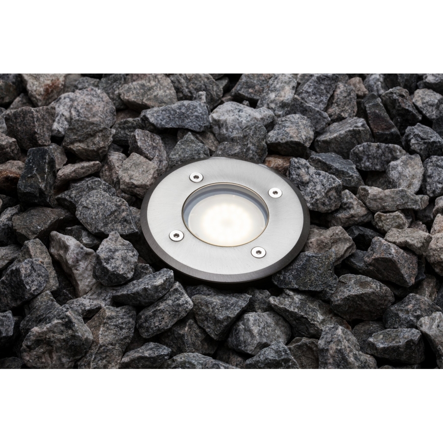 Nordlux - Φωτιστικό δρόμου εξωτερικού χώρου PATO 1xGU10/35W/230V IP65 ματ χρώμιο στρογγυλό