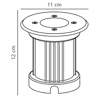 Nordlux - Φωτιστικό δρόμου εξωτερικού χώρου PATO 1xGU10/35W/230V IP65 ματ χρώμιο στρογγυλό