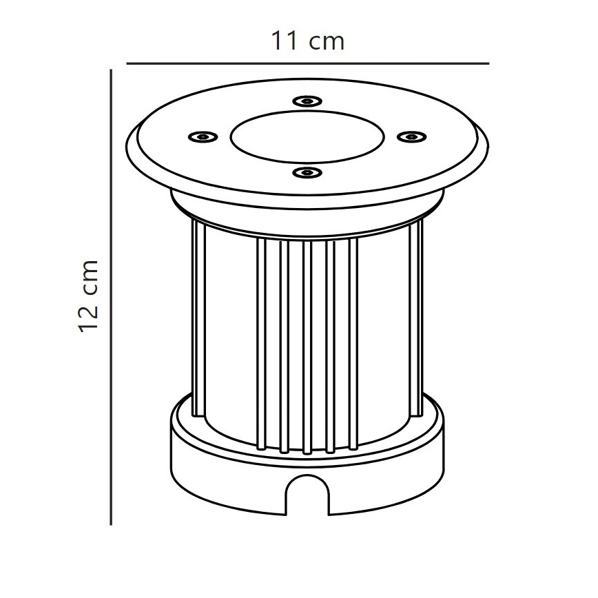 Nordlux - Φωτιστικό δρόμου εξωτερικού χώρου PATO 1xGU10/35W/230V IP65 ματ χρώμιο στρογγυλό