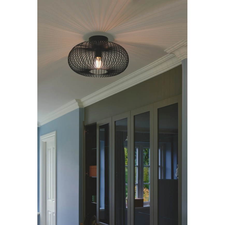 Nordlux - Φωτιστικό οροφής BERONI 1xE27/60W/230V Ø 40,3 cm μαύρο