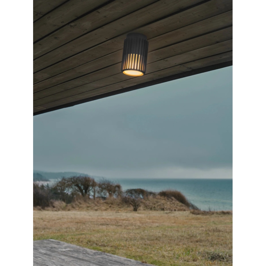 Nordlux - Φωτιστικό οροφής εξωτερικού χώρου ALUDRA 1xE27/15W/230V ανθρακί