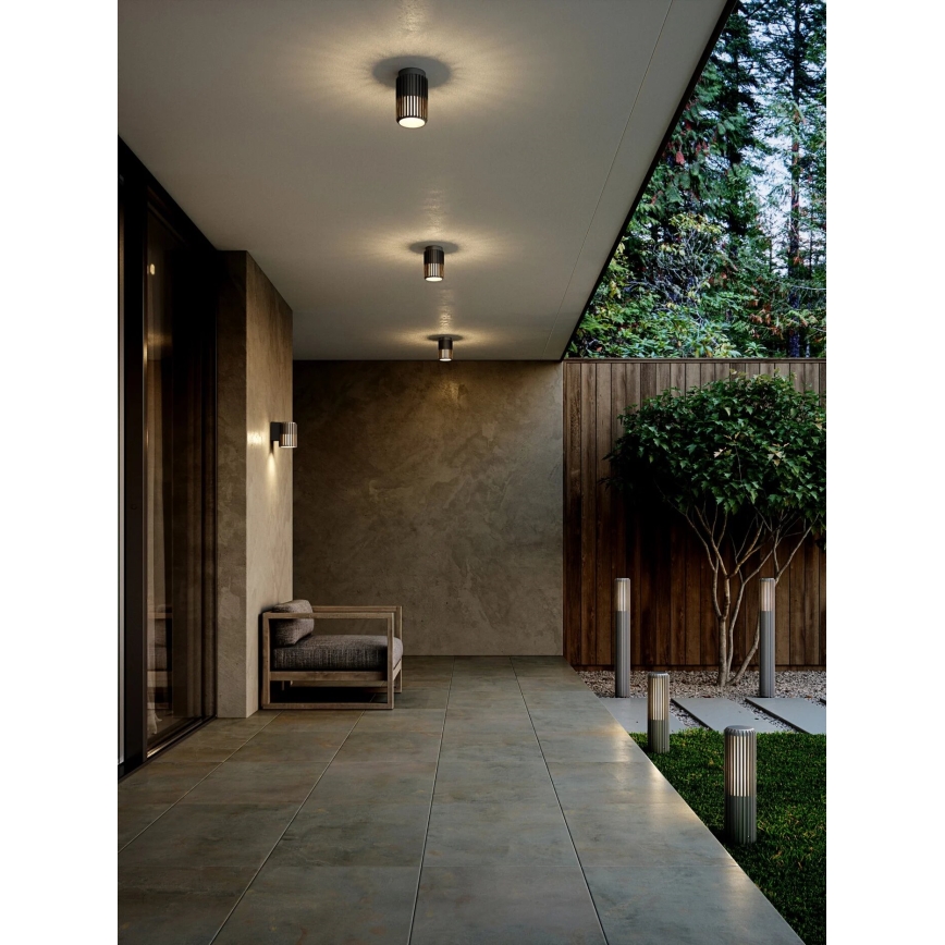 Nordlux - Φωτιστικό οροφής εξωτερικού χώρου ALUDRA 1xE27/15W/230V ανθρακί