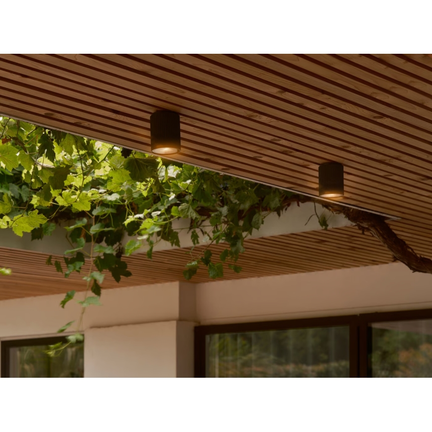 Nordlux - Φωτιστικό οροφής εξωτερικού χώρου KYKLOP 1xGU10/15W/230V IP54 μαύρο