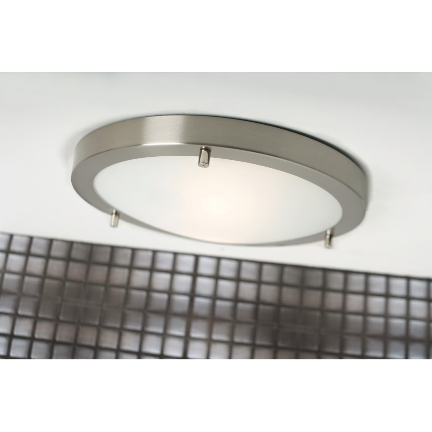 Nordlux - Φωτιστικό οροφής μπάνιου ANCONA 2xE27/40W/230V IP43 Ø 31,5 cm ματ χρώμιο