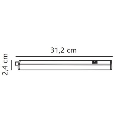 Nordlux - Φωτιστικό πάγκου κουζίνας LED LATONA LED/4W/230V 3000/4000K  31,2 cm