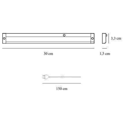 Nordlux - Φωτιστικό πάγκου κουζίνας LED PRESTON LED/4W/230V 3000/4000K 30 cm