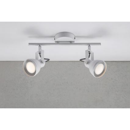 Nordlux - Φωτιστικό σποτ ASLAK 2xGU10/35W/230V λευκό