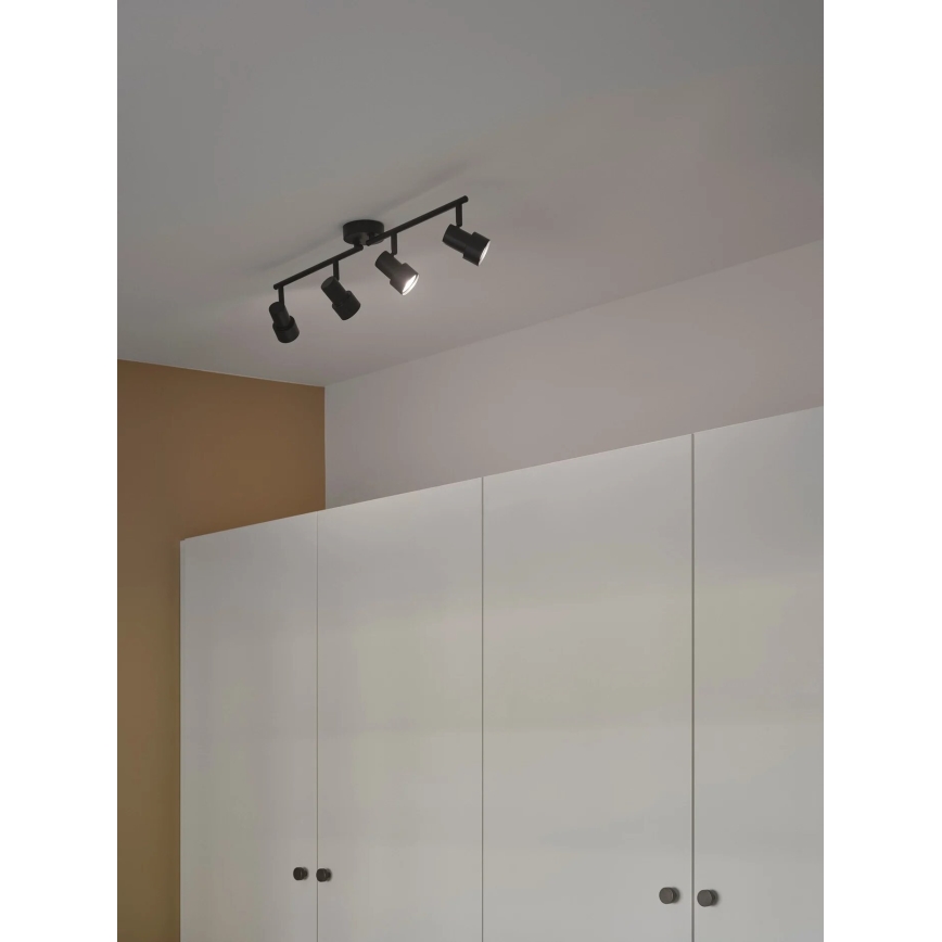 Nordlux - Φωτιστικό σποτ BOSTON 4xGU10/5W/230V μαύρο