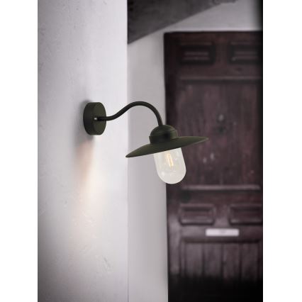 Nordlux - Φωτιστικό τοίχου εξωτερικού χώρου LUXEMBOURG 1xE27/60W/230V IP54 μαύρο