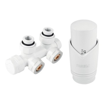 Novaservis - Γωνιακό σετ για καλοριφέρ με κεντρική σύνδεση, λευκό