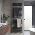 Novaservis - Θερμαντικό σώμα μπάνιου τύπου σκάλα 836W/230V 160x60 cm μαύρο, ίσιο