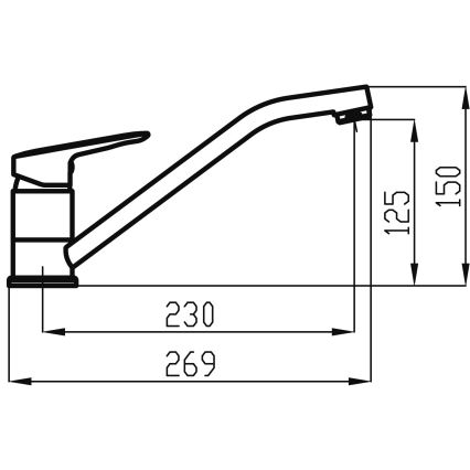 Novaservis - Μπαταρία κουζίνας METALIA γυαλιστερό χρώμιο