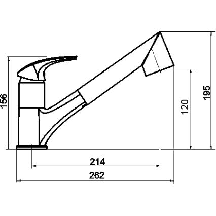 Novaservis - Μπαταρία κουζίνας METALIA με ανασυρόμενο ψεκαστήρα, γυαλιστερό χρώμιο