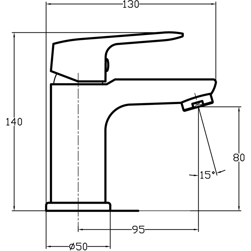 Novaservis - Μπαταρία νιπτήρα TITANIA COSMOS γυαλιστερό χρώμιο