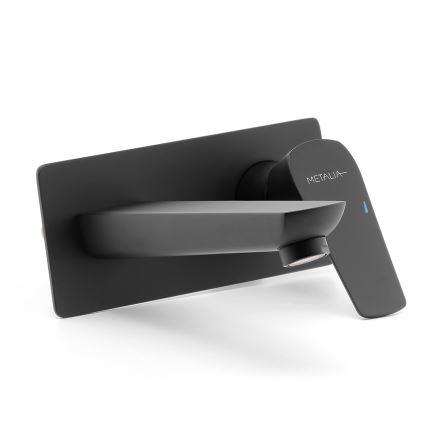 Novaservis - Μπαταρία νιπτήρος εντοιχισμού METALIA ECO ματ μαύρο