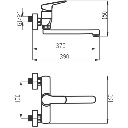 Novaservis - Μπαταρία νεροχύτη METALIA γυαλιστερό χρώμιο