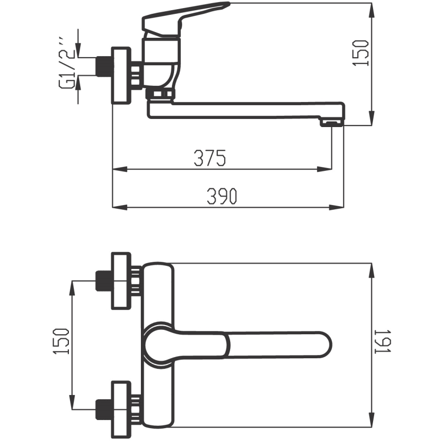 Novaservis - Μπαταρία νεροχύτη METALIA γυαλιστερό χρώμιο