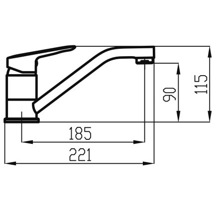 Novaservis - Μπαταρία νεροχύτη METALIA γυαλιστερό χρώμιο