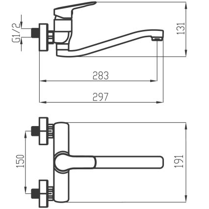 Novaservis - Μπαταρία νεροχύτη/ νιπτήρος METALIA γυαλιστερό χρώμιο