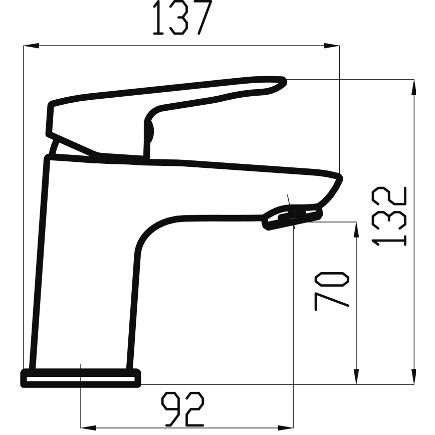 Novaservis - Μπαταρία νιπτήρος METALIA 13,2 cm γυαλιστερό χρώμιο